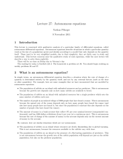 Lecture 27: Autonomous equations