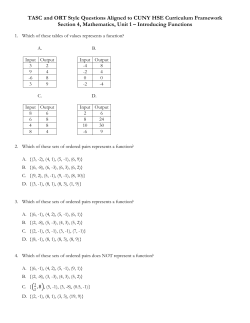 TASC and ORT Style Questions Aligned to CUNY
