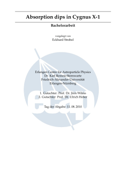 Absorption dips in Cygnus X-1 - Dr. Karl Remeis