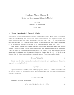 Graduate Macro Theory II: Notes on