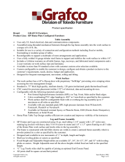 Specification Grafco HP Home Plate Tables