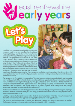 Let`s Play Case Study - East Renfrewshire Council
