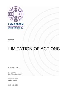 on Limitation of Actions