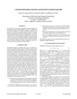 A SEMI-BLIND MIMO CHANNEL ESTIMATION SCHEME FOR MRT