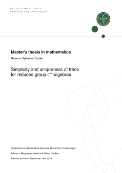 Simplicity and uniqueness of trace for reduced group C