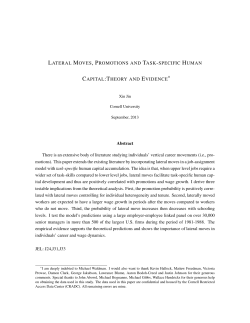 lateral moves, promotions and task-specific