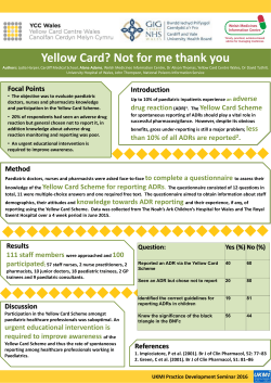 Focal Points Introduction drug reaction(ADR)1. The Yellow Card