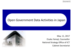 9 Open Government Data Activities in Japan(Cabinet Secretariat)