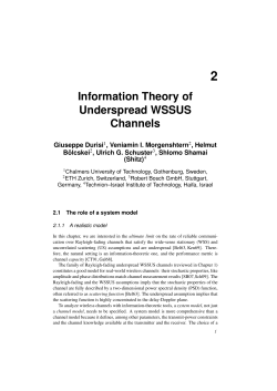 Information Theory of Underspread WSSUS Channels