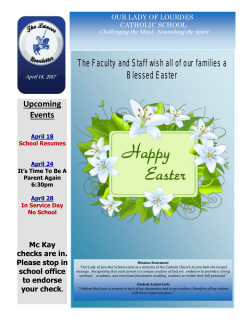 The Faculty and Staff wish all of our families a Blessed Easter