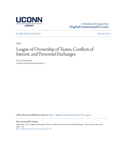 League of Ownership of Teams, Conflicts of Interest, and Personnel
