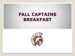 fall captains breakfast - Garden City Public Schools