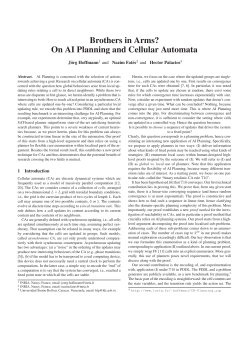 Brothers in Arms? On AI Planning and Cellular Automata