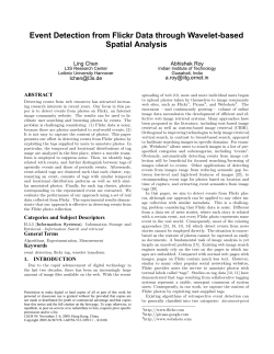 Event Detection from Flickr Data through Wavelet