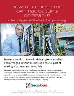 How to Choose the Optimal Cabling Company?