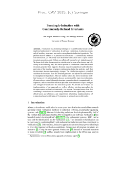 Boosting k-Induction with Continuously-Refined Invariants - Sosy-Lab