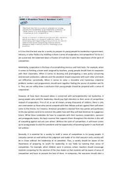 Is it true that the best way for a society to prepare its young