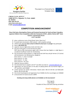 competition announcement - Chess