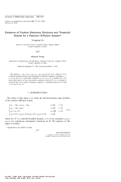 Existence of Positive Stationary Solutions and
