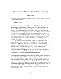 A Clarification and Defense of the Notion of Grounding