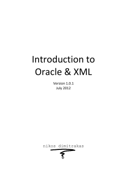 Introduction to Oracle and XML v1.0.1