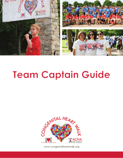 Team Captain Guide - Congenital Heart Walk
