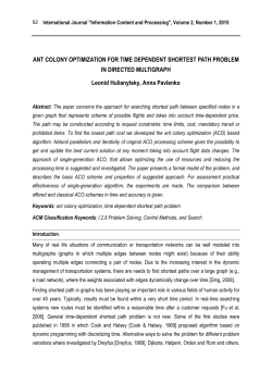ANT Colony Optimization for Time Dependent Shortest