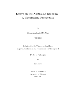 Essays on the Australian economy