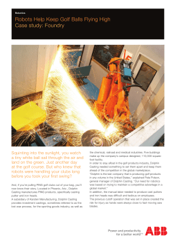 Robots Help Keep Golf Balls Flying High Case study: Foundry