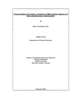 Forward skating in ice hockey: comparison of