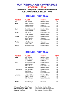 All-Conference Selections - Northern Lakes Conference