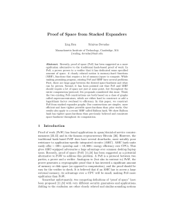 Proof of Space from Stacked Expanders