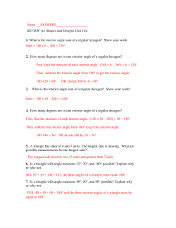 Name __ANSWERS__________________ REVIEW for Shapes