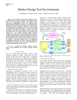 Market Design Test Environments
