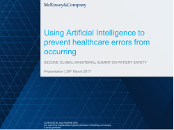 Using Artificial Intelligence to prevent healthcare errors from occurring