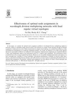 Effectiveness of optimal node assignments in wavelength