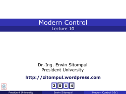 Optimal control - Erwin Sitompul
