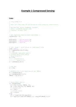 compressed sensing matlab example 1