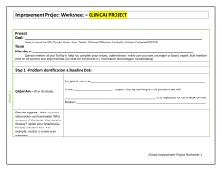 Improvement Project Worksheet