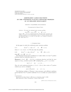 ARBITRARILY LARGE SOLUTIONS OF THE CONFORMAL