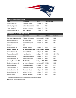 Date Opponent Time Date Opponent Time Affiliate Network at