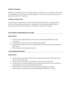 Definition of Business: A business, as defined by the Comox Valley