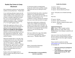 Rookie Day Comes to Camp Westmont