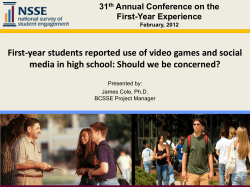 First-year students reported use of video games and social media in