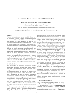 A Random Walks Method for Text Classification