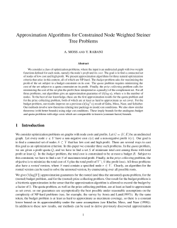 Approximation Algorithms for Constrained Node