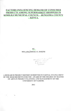 Factors influencing demand of consumer products