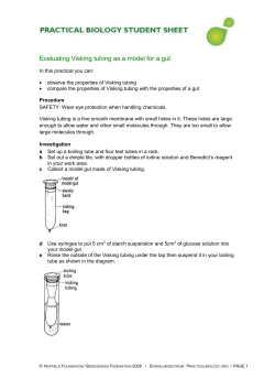 Evaluating Visking tubing as a model for a gut