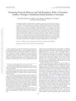 Promoting prosocial behavior and self