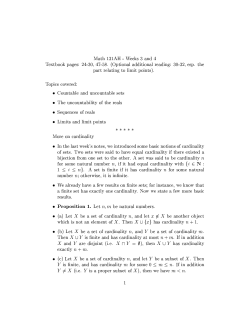 Countable and uncountable sets